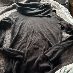 Tommy Hilfiger Black Ribbed Turtleneck